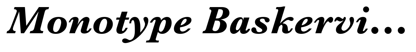 Monotype Baskerville Bold Italic